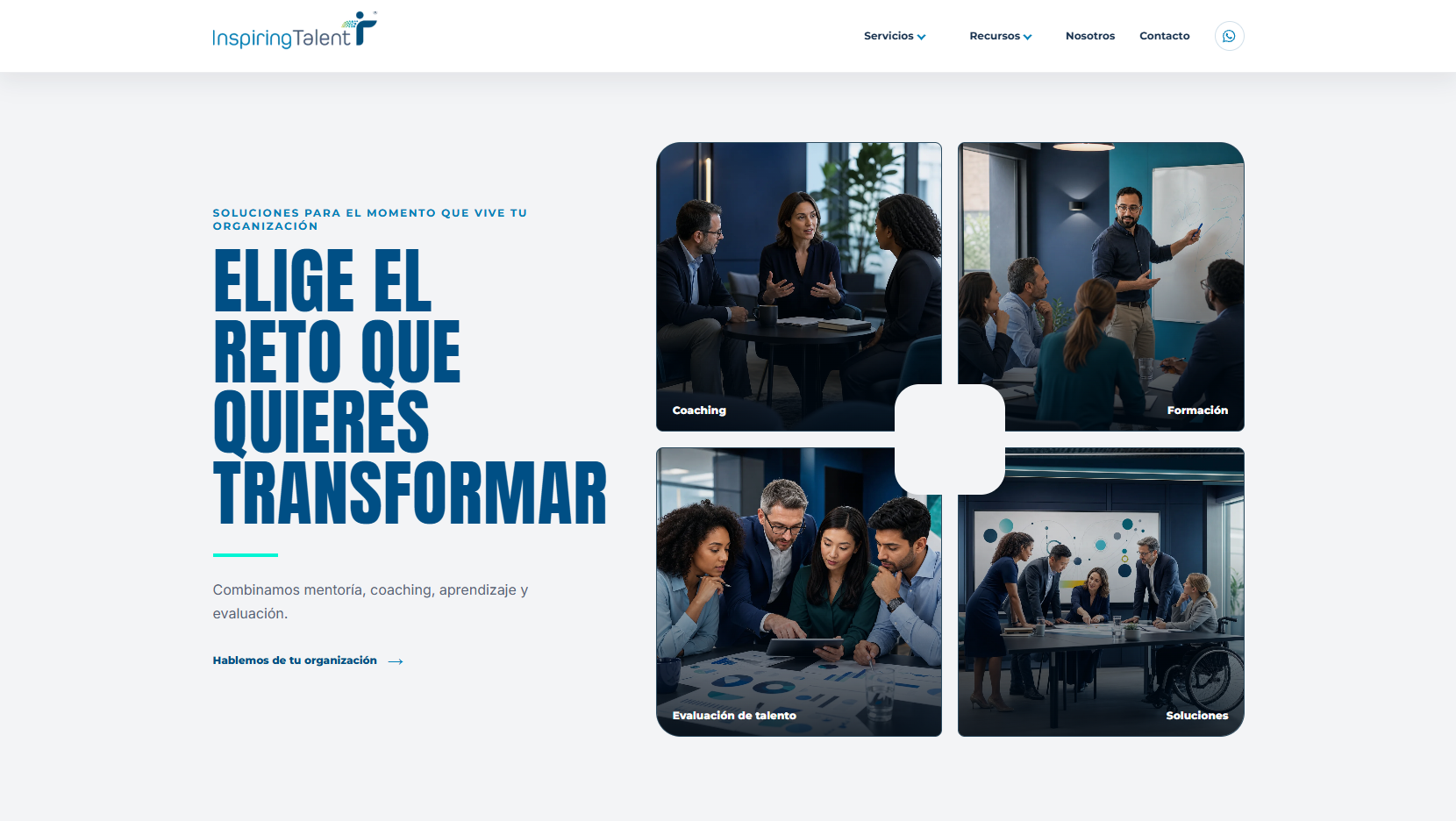 Página principal renovada de Inspiring Talent
